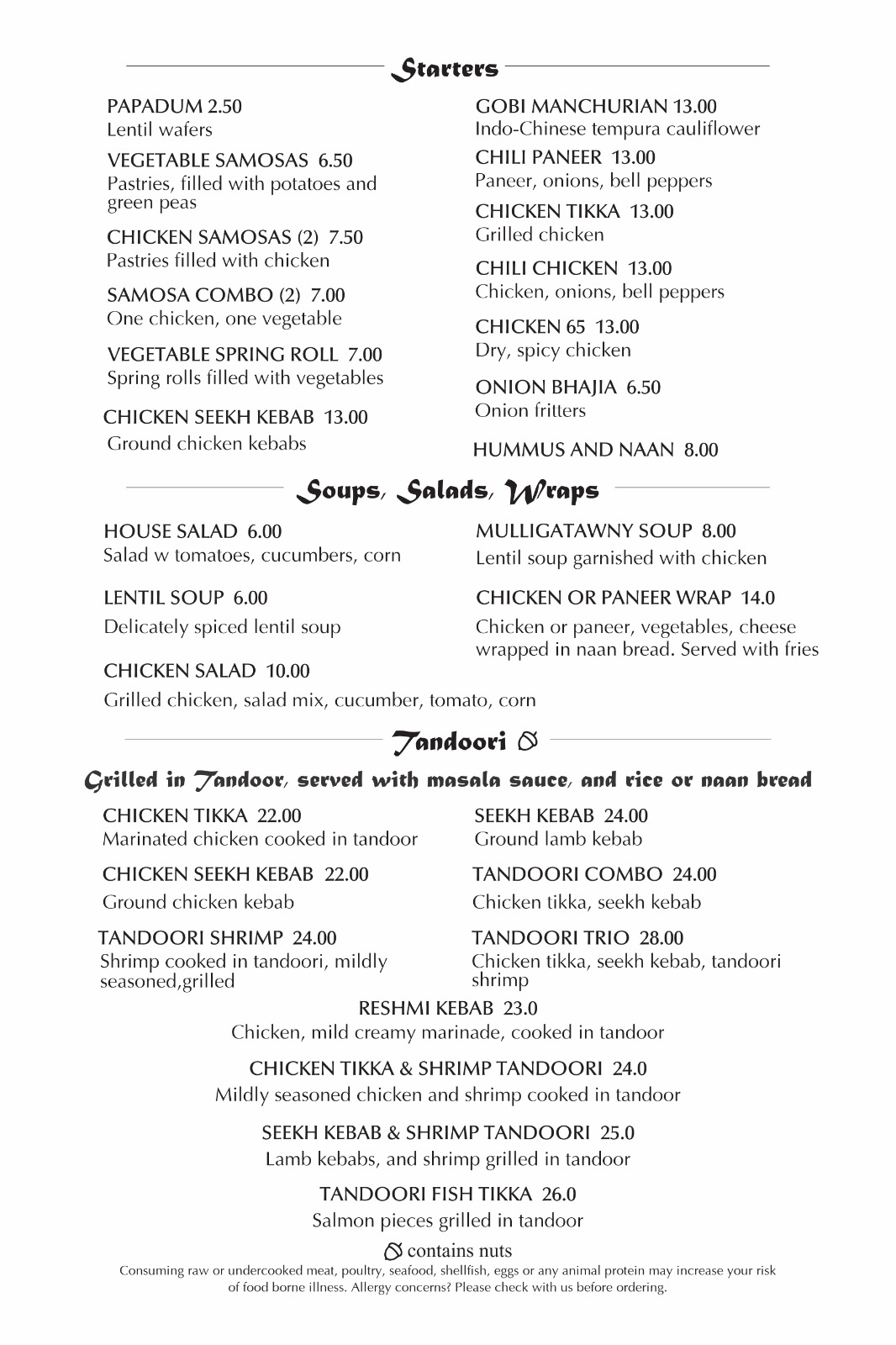 Roti Grill Menu Starter