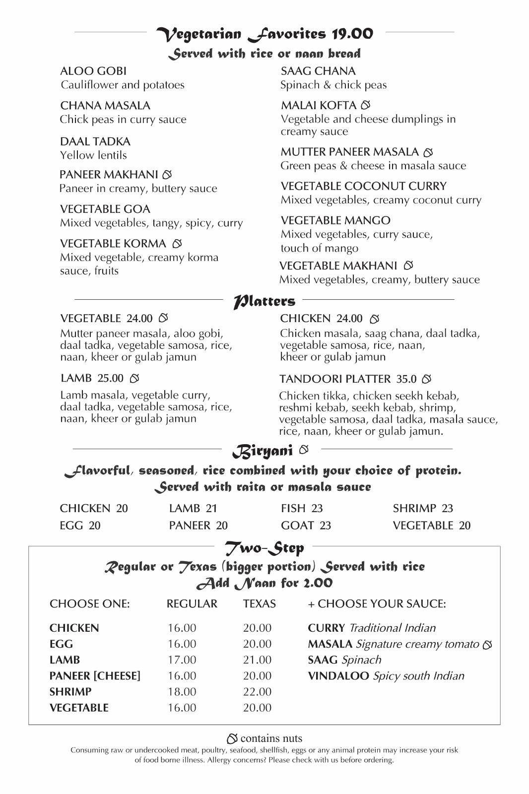 Roti Grill Menu Vegetarian